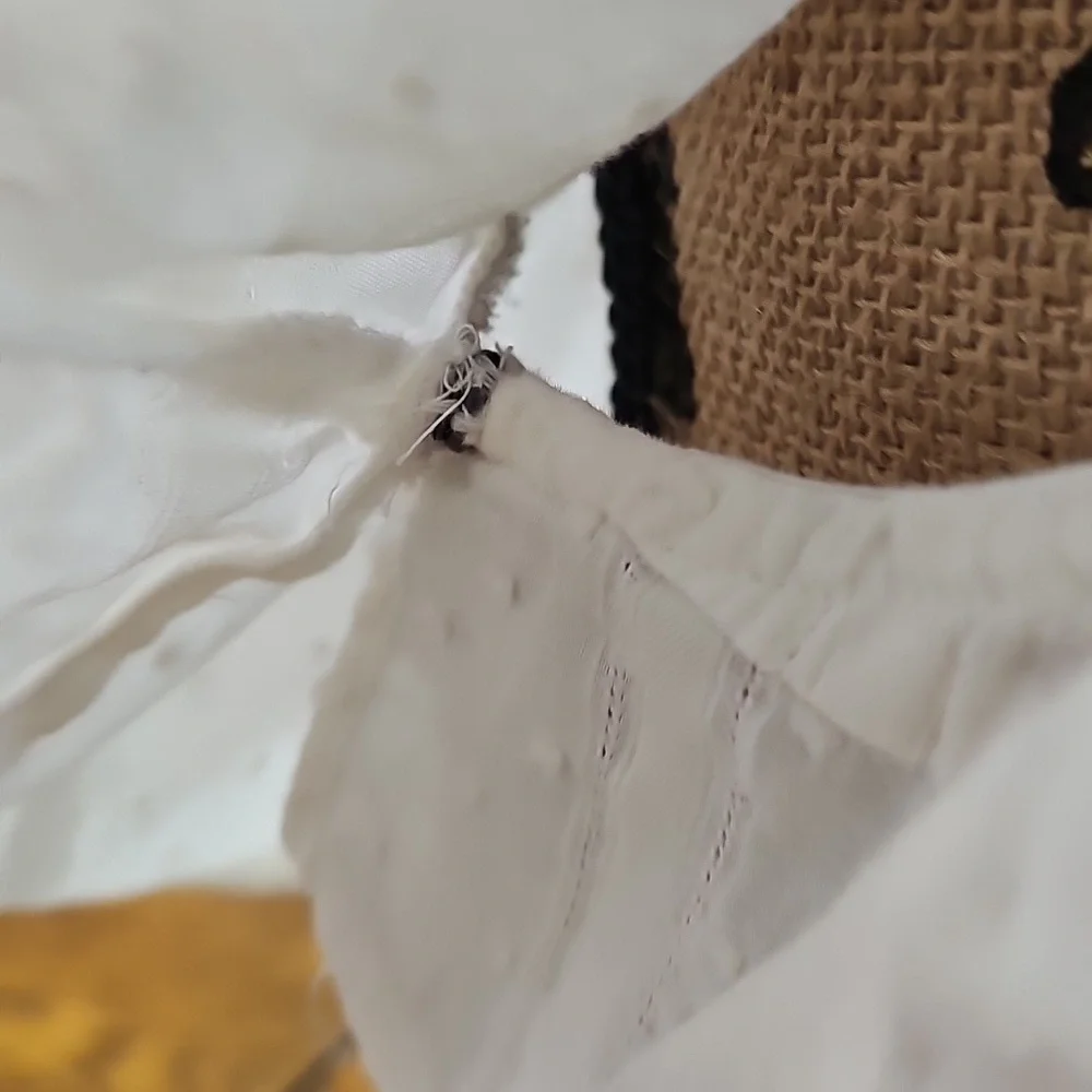 Madewell White Swiss Dot Wrap Peplum Top